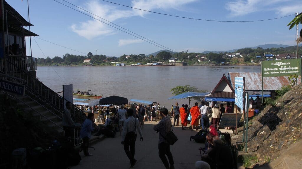 Laos-Thai Border, marked by the Mekong River