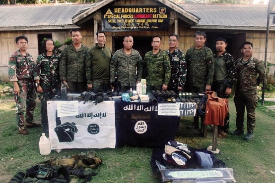 Abu Sayyaf arms and improvised explosives seized by Philippines Military Forces