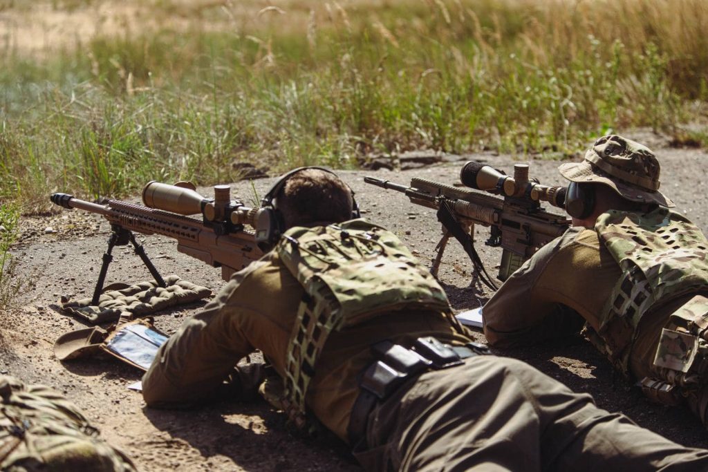 Special Operations Forces taking part in the Sniping training competition, held by the Latvian Special Tasks Unit