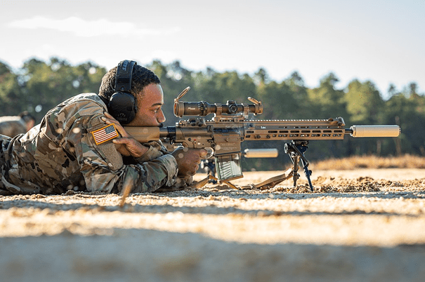 US soldier firing a CSASS.